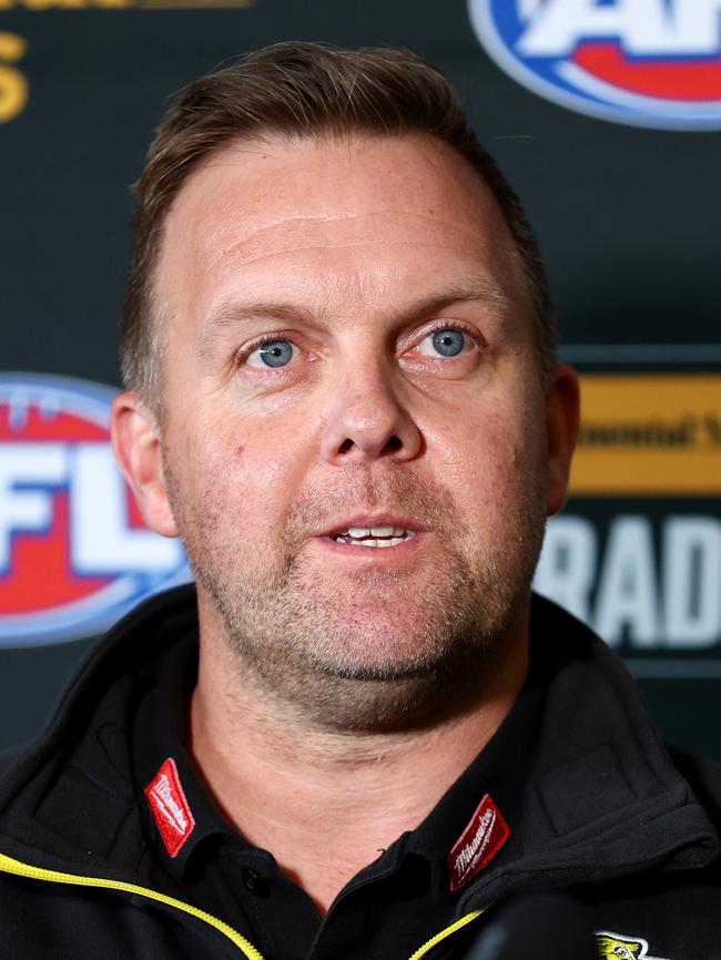 Tigers list boss Blair Hartley. Picture: Josh Chadwick/AFL Photos via Getty Images