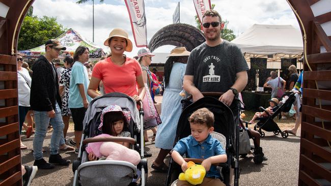 Andrew, Levi, Kiki and Thea at the 2024 Royal Darwin Show. Picture: Pema Tamang Pakhrin