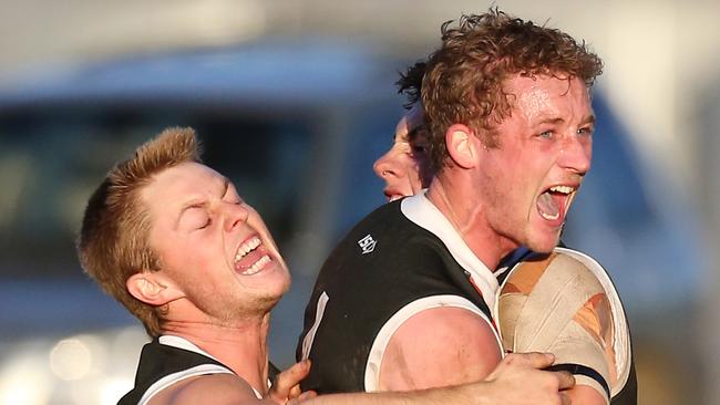 Clem Nagorcka kicked the winning goal after the siren earlier this year for Koroit in the Hampden league. Picture Yuri Kouzmin