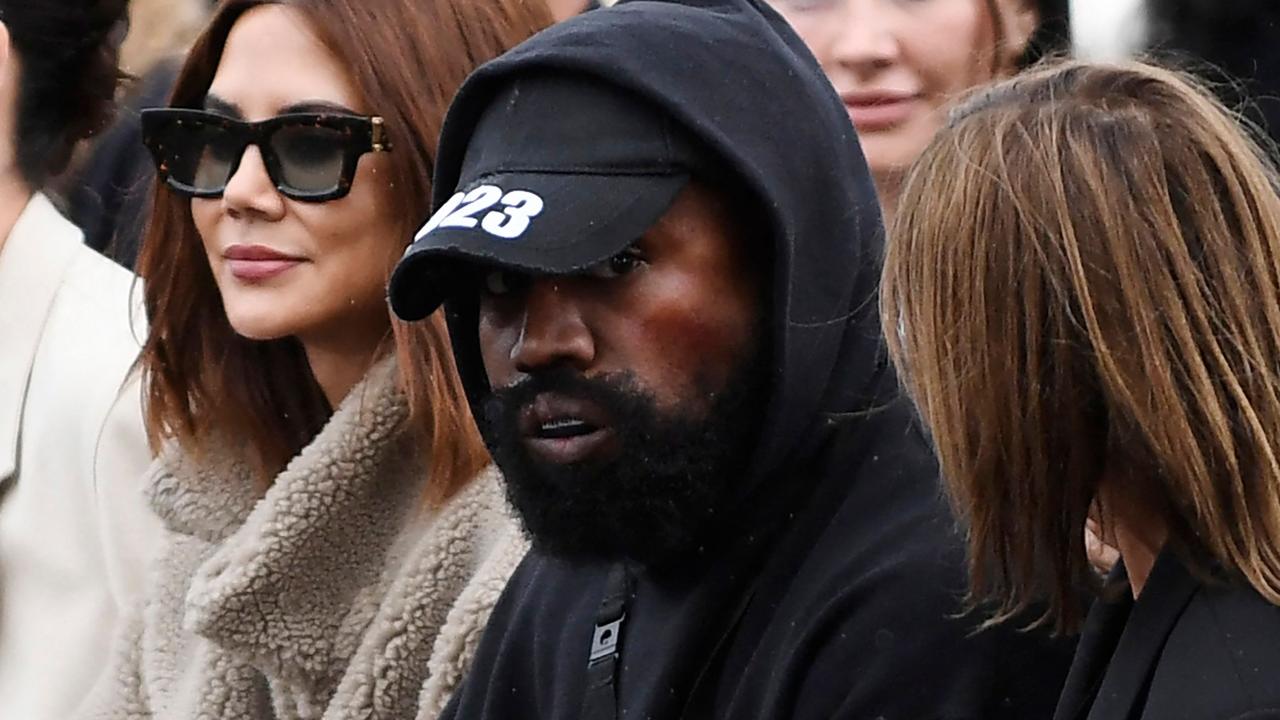 Kanye sparked plenty of controversy with his appearance at Paris Fashion Week. Picture: Julien De Rosa/AFP