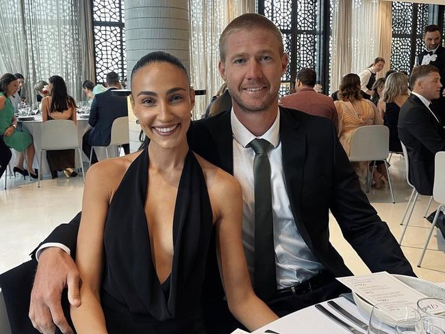 Broad with his wife Tayla Damir.