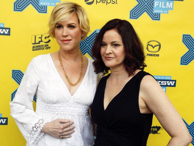 Molly Ringwald and Ally Sheedy walk the red carpet for "The Breakfast Club" 30th Anniversary Restoration World Premiere. Photo: Jack Plunkett/Invision/AP.