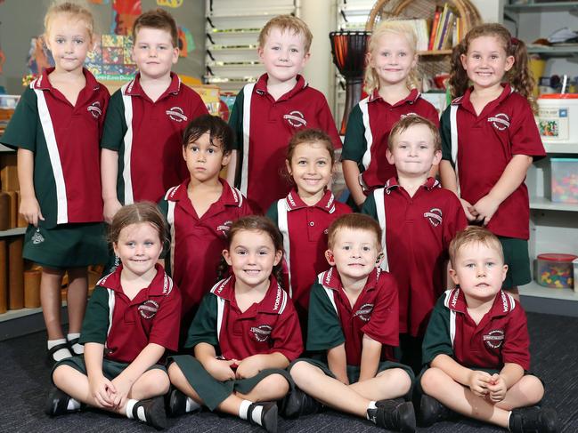 Worongary State School prep class PA. Photo of back row L-R Quinn Tapper, Miller Keegan, Ashton Logan, Layla Southwick, Franky Lye. Middle row L-R Kynai Tanoa, Mairi Daskalaki, Fraser Winley. Front L-R Dakoda O'Neil, Milli Doe, Matthew Gregory, Joey Raven. Photo by Richard Gosling