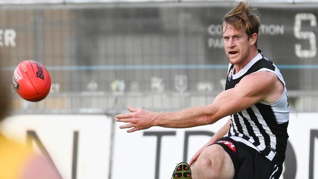 Captain Tom Jonas is stuck in the SANFL. Picture: Naomi Jellicoe