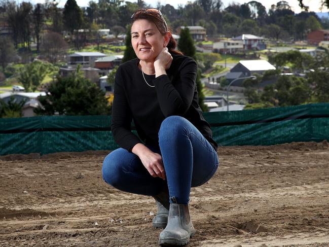 Conjola Park resident Jodie Hawken will be one of the first to complete the rebuild and hopes to be in her new home before Christmas. Picture: Toby Zerna