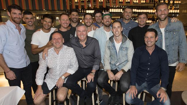 Collingwood 2010 premiership reunion at Giorgios restaurant. Picture: Michael Klein