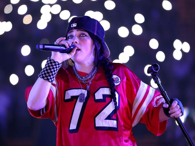 Eilish performs onstage during the hit Me Hard And Soft tour at The Kia Forum on December 21, 2024 in California. Picture: Kevin Mazur/Getty Images