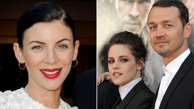 Liberty Ross (left) and Kristen Stewart with director Rupert Sanders.