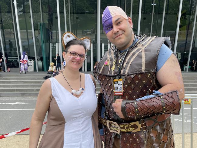 Mark and Sam at the 2024 PAX Aus Convention at the Melbourne Convention and Exhibition Centre. Picture: Himangi Singh