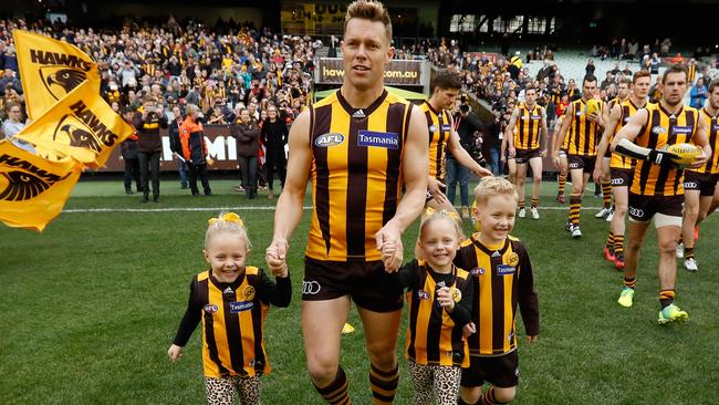 Sam Mitchell capped off his 300th match with a win. Photo: Michael Willson/AFL Media/Getty Images