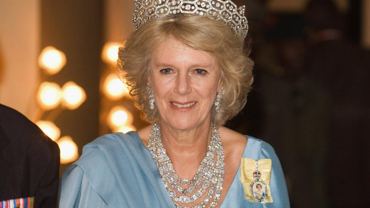 Camilla in the Greville tiara and necklace. Picture: Pool/Getty Images