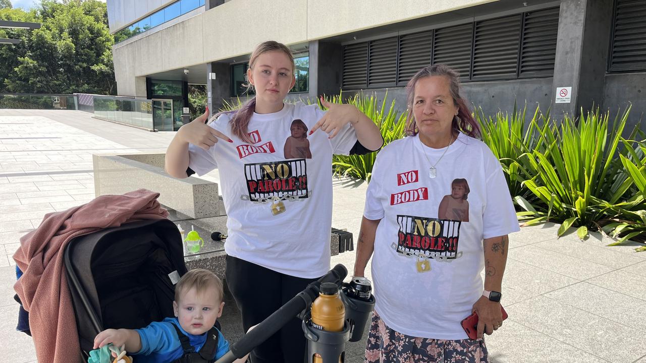 Kelly’s mother sister Nikita Bushe and mother Caroline Jones are calling for the Queensland Parole Board to reject the application. Picture: NCA NewsWire/ Aisling Brennan