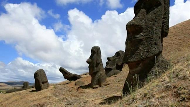 The Moai statues of Easter Island