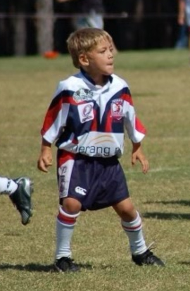 Reece Walsh when he played for the Nerang Roosters in the under-6s.