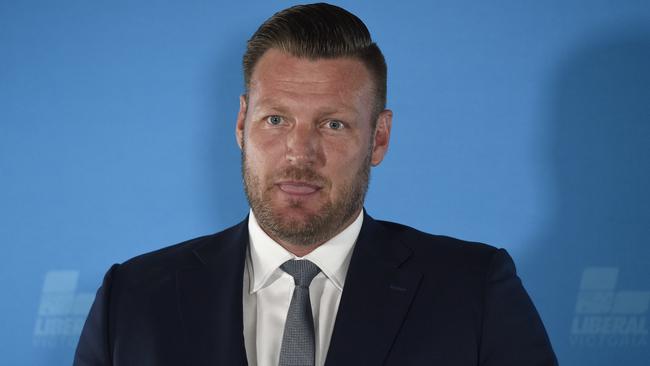 Deputy leader of the Victorian Liberal Party, Sam Groth, is facing calls to step down. Picture: Andrew Henshaw