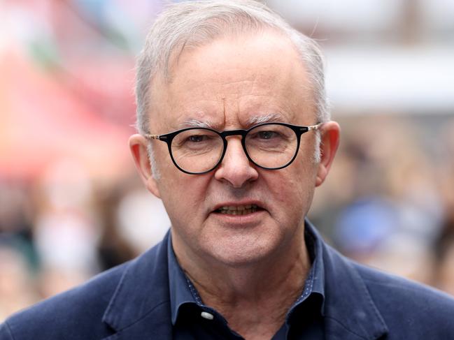 SYDNEY, AUSTRALIA - NewsWire Photos AUGUST 18, 2024: Prime Minister Anthony Albanese speaks to media at the Ferragosto Festival in Five Dock.Picture: NewsWire / Damian Shaw