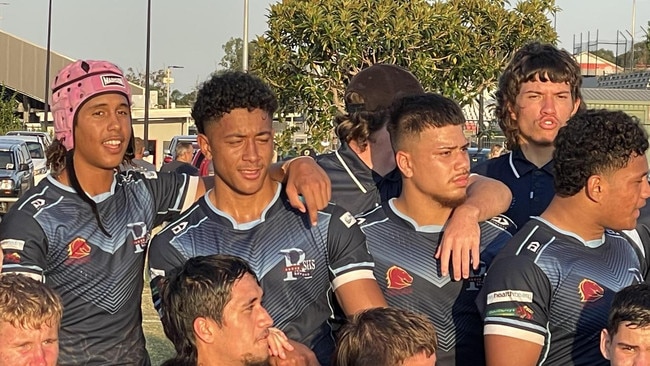 Redcliffe SHS players Bailin Haji, Jacob Taulani, Jayden Alefaio and John Fineanganofo.