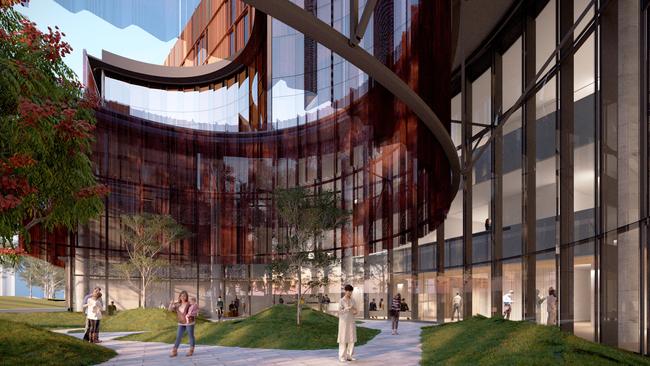 An artist’s impression of the Victorian Heart Hospital in Clayton.