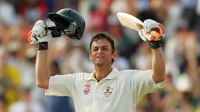 PERTH, AUSTRALIA - DECEMBER 16:  Adam Gilchrist of Australia celebrates reaching his century during day three of the third Ashes Test Match between Australia and England at the WACA on December 16, 2006 in Perth, Australia.  (Photo by Ezra Shaw/Getty Images)