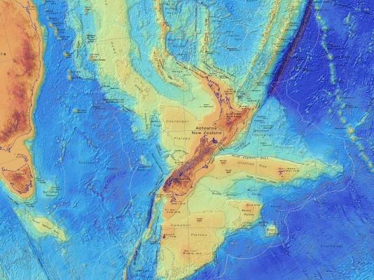 Images of Zealandia, the submerged continent beneath New Zealand. Pictures: GNS Science.