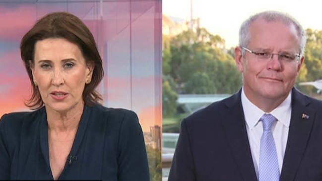 ABC News host Virginia Trioli clashed with the Prime Minister Scott Morrison