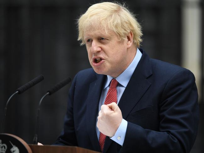 Boris Johnson speaks after returning to work after being hospitalised with COVID-19.