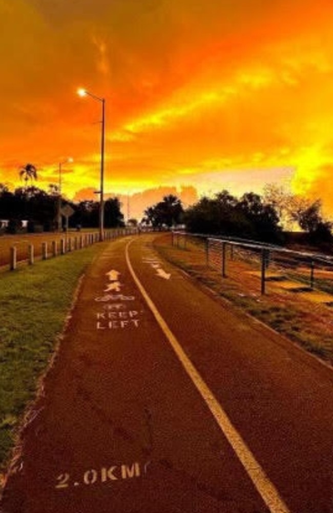 The woman was found on a bike path along the iconic Nightcliff foreshore walk.