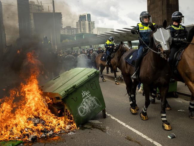 Many people witnessing the violence that occurred outside the Melbourne Convention centre could have been forgiven for thinking it appeared to come out of nowhere. Picture: Getty Images