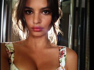 Model Emily Ratajkowski posts, "All ready for D&G! Serious face for Milano." Picture: Instagram