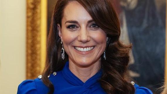 Kate Middleton Princess of Wales greets guests at coronation reception at Buckingham Palace. Picture: princeandprincessofwales/Instagram