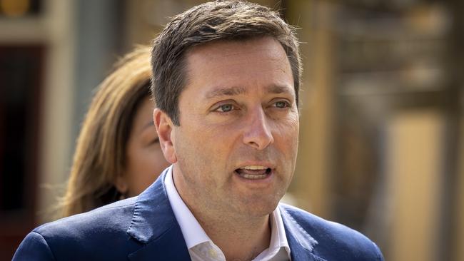 Opposition Leader Matthew Guy announces a $6m funding pool for regional local council. Picture: Wayne Taylor