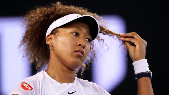 Naomi Osaka cited a niggling injury when withdrawing from a semi-final against Elise Mertens in the Gippsland Trophy final. Picture: Getty