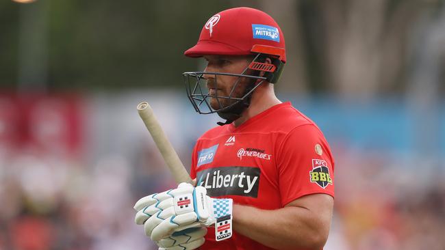 Aaron Finch has had a shocking campaign for the Renegades. Picture: Chris Hyde/Getty Images