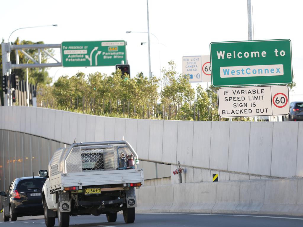 The speed limit increase was delayed until after the Rozelle Interchange opened. Picture: Christian Gilles