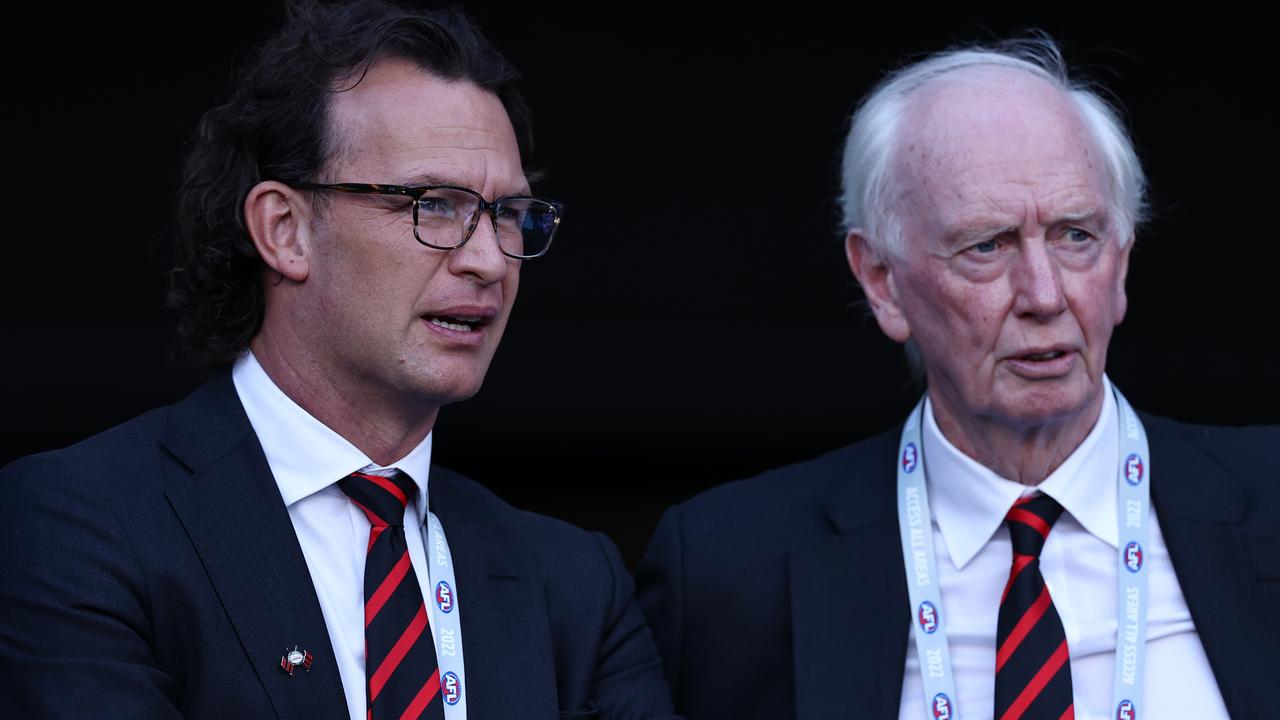 The reappointment of Essendon chief executive Xavier Campbell has been addressed by president Paul Brasher. Picture: Michael Klein