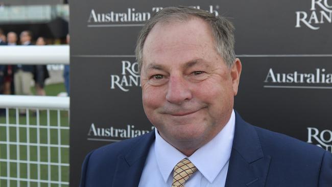 Trainer, Stephen Jones is seen after Two 'N' Wellgo wins race 4, the Southern Cross Turf Highway during Matt Callander Charity Race Day at Royal Randwick in Sydney, Saturday, June 23, 2018. (AAP Image/Simon Bullard) NO ARCHIVING, EDITORIAL USE ONLY.