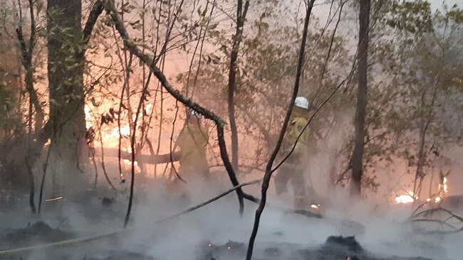 Currowan fire, north of Batemans Bay on the NSW South Coast. Picture: Kangaroo Valley RFS