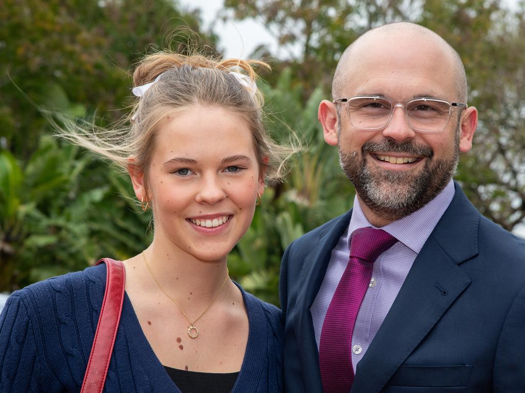 Charlotte and her father, David Janetski. IEquine Toowoomba Weetwood Raceday - Clifford Park Saturday September 28, 2024 Picture: Bev Lacey