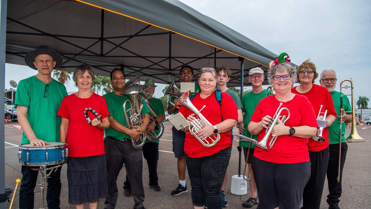 Darwin City Brass Band at Casuarina square waiting for Santa Claus to arrive in Darwin. Picture: Pema Tamang Pakhrin