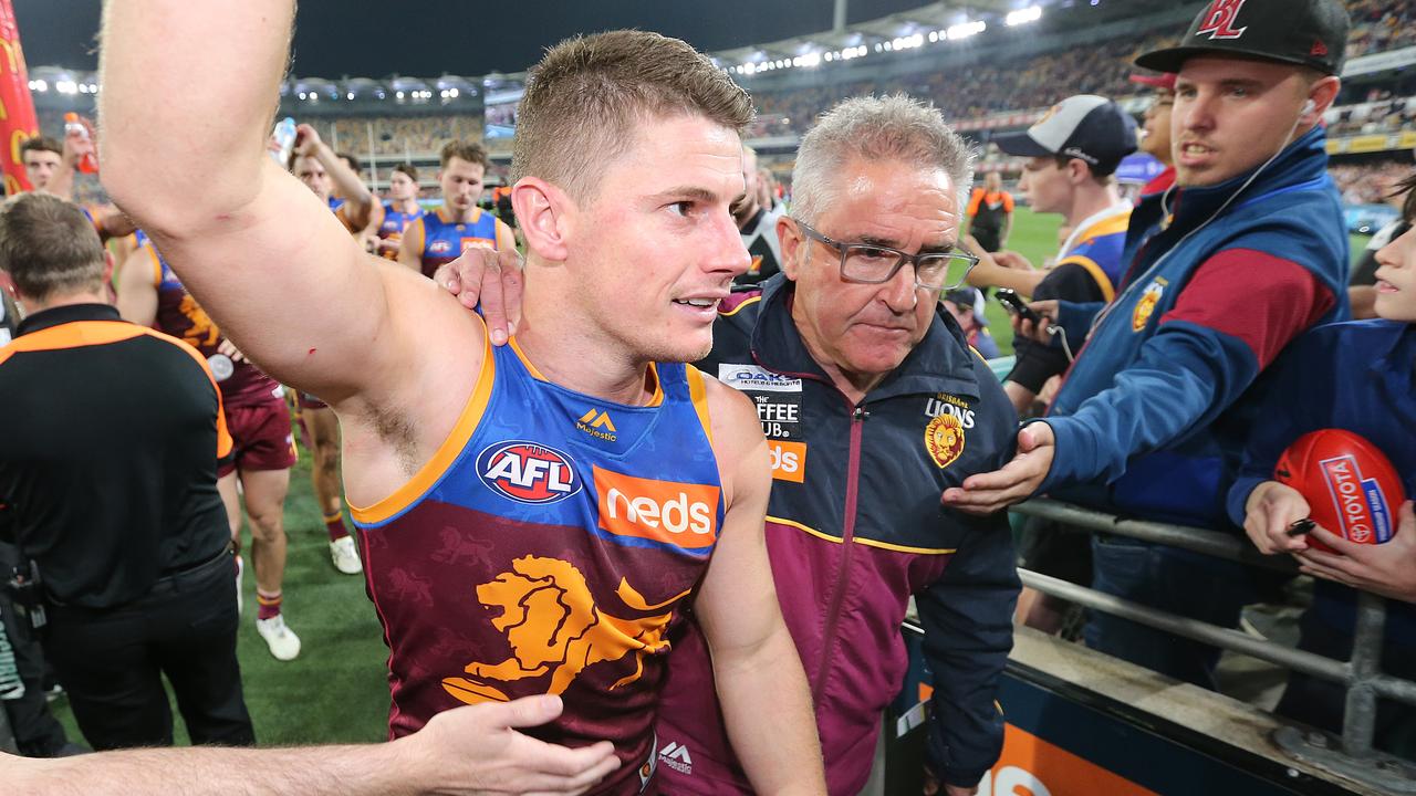 Dayne Zorko and Chris Fagan’s Brisbane Lions will be hoping to make amaneds for how they finished in 2019. Picture: Jono Searle
