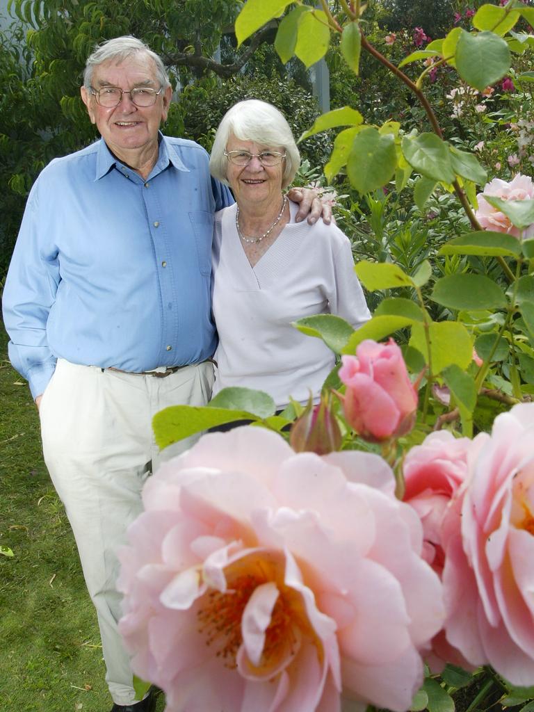 Geoff and Helen Henderson in their St Leonards garden.