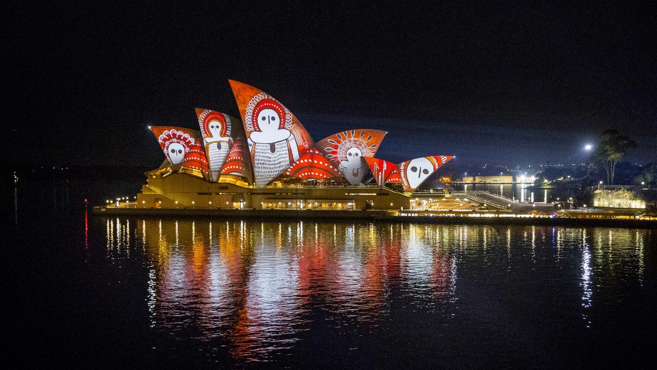 39. Songlines 2016 was a project that, for the first time, illuminated the Opera House sails with artworks by six Indigenous artists. Picture: Destinations NSW