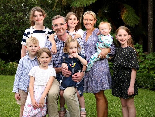 Both Mr Perrottet and his wife Helen come from big families. Picture: Toby Zerna/Office of NSW Premier