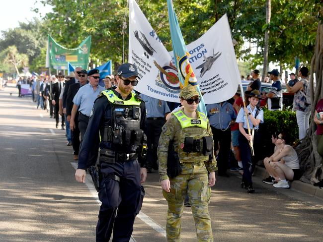 Anzac Day 2025. Strand parade in Townsville. Picture: Evan Morgan