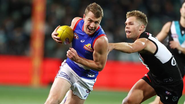 Triple All-Australian Jack Macrae is a free agent this year but says he wants to be a Bulldog for life. Picture: Michael Klein