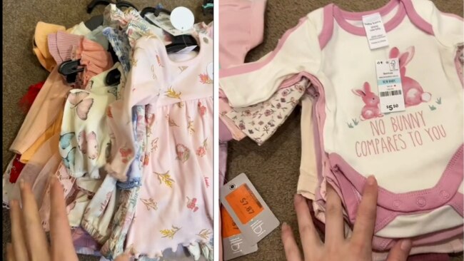 The NSW mum has summer clothes ready for her new baby. Source: TikTok.