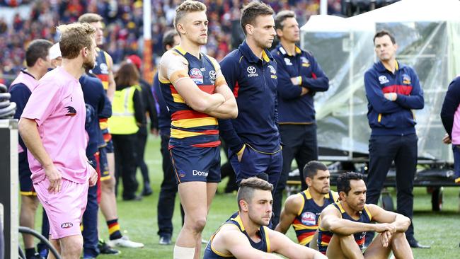 Greenwood says the Crows have been on a downward spiral since the 2017 Grand Final loss. Picture: Sarah Reed