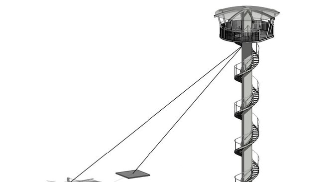 A concept drawing of the zip line proposed for kunanyi/Mount Wellington. Picture: Supplied/TAZZIP