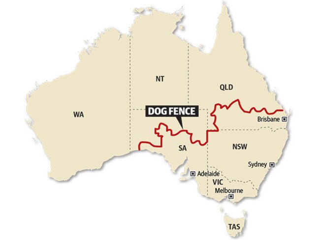 The great Australian dog fence to keep out dingoes and feral dogs.