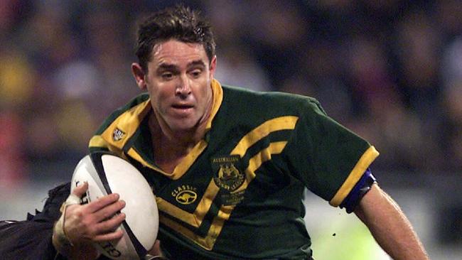 Kangaroos Brad Fittler in action during New Zealand v Australia Test match at Westpac Trust Stadium in Wellington, 13/07/01.